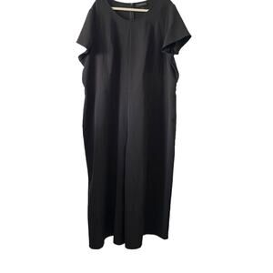 Lane Bryant Black Jumpsuit Size 4X 28 short sleeve wide leg